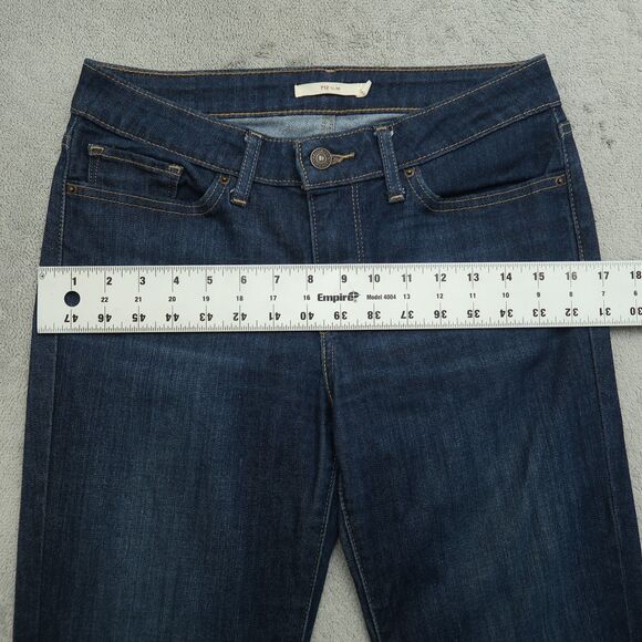 Levi's 712 Jeans Women's Size 29 Blue Mid-Rise Slim Straight Denim 31" Inseam - Picture 8 of 16